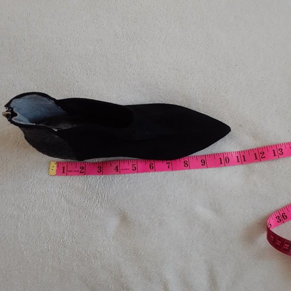 Adrianna Papell Women's Size 8.5 Honey Pump Black Suede Point Toe Glitter Boots - Picture 9 of 11